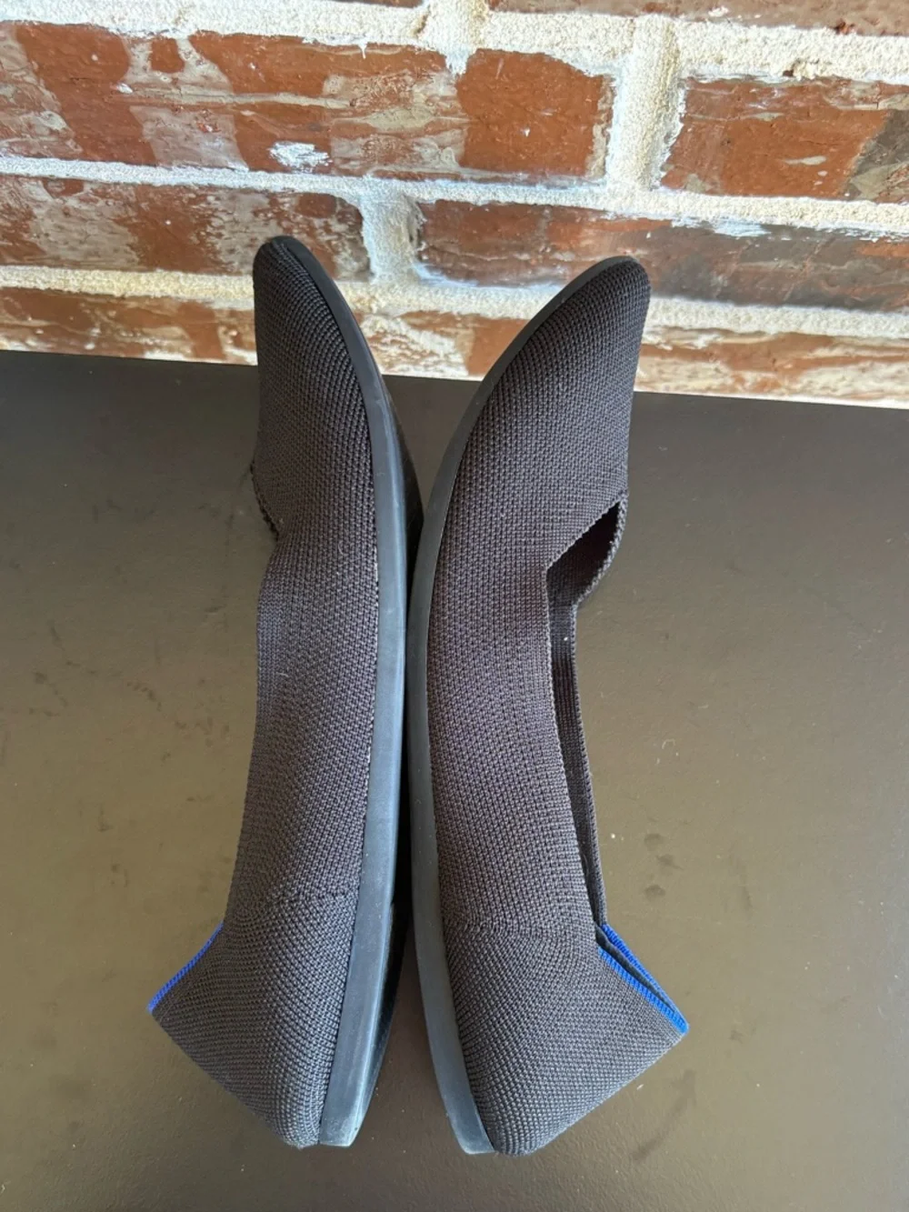 Rothy’s The Point Black Slip On Flats Shoes Size 9